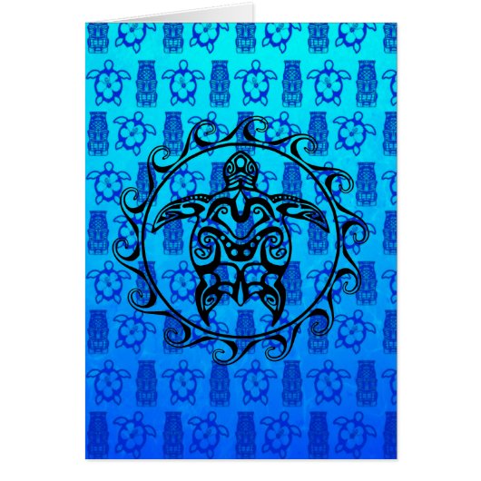 Black Tribal Turtle Cards (Front)