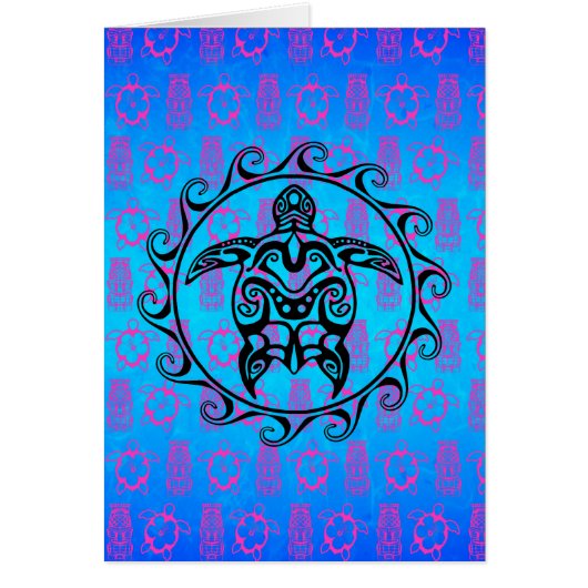 Black Tribal Turtle Cards (Front)