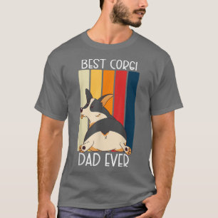 Black Tricolor Corgi Dog Lover Best Corgi Dad Ever T-Shirt
