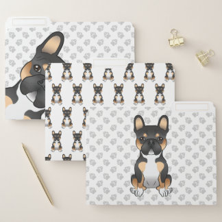 Black Tricolor French Bulldog / Frenchie Cute Dog File Folder