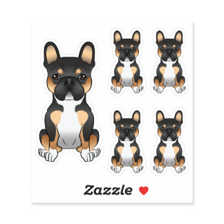 Black Tricolor French Bulldog / Frenchie Cute Dog Sticker