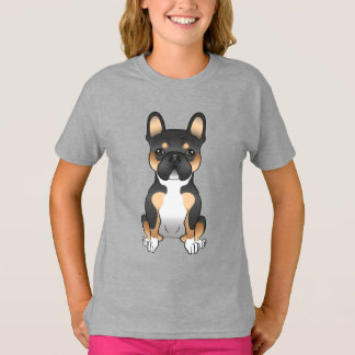 Black Tricolor French Bulldog / Frenchie Cute Dog T-Shirt