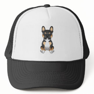 Black Tricolor French Bulldog / Frenchie Cute Dog Trucker Hat