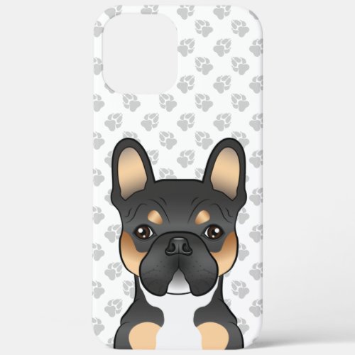 Black Tricolor French Bulldog Frenchie Dog  Paws iPhone 12 Pro Max Case