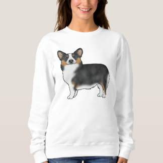 Black Tricolor Pembroke Welsh Corgi Cute Dog Sweatshirt