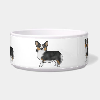Black Tricolor Pembroke Welsh Corgi Cute Dogs Bowl