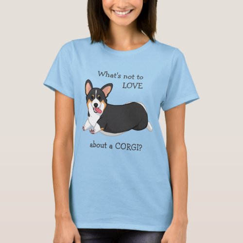 Black Tricolor Pembroke Welsh Corgi Dog Lover T_Shirt