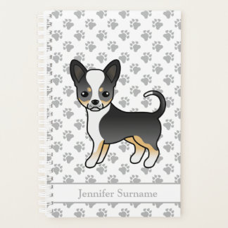 Black Tricolor Smooth Coat Chihuahua Dog &amp; Text Planner
