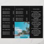 Black Trifold Brochure | Custom Modern Business (Back)