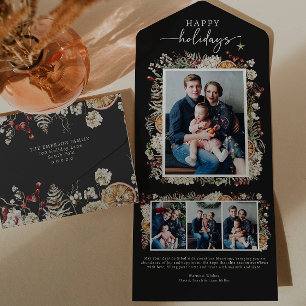 Black Trifold Holiday Card