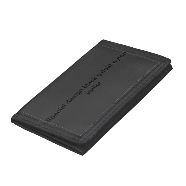Black trifold nylon wallet (Bottom)