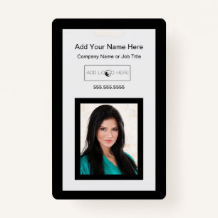 Black trim add photo logo identification badge