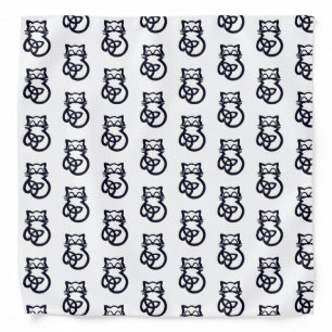 Black Trinity Knot Celtic Cat Bandana