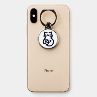 Black Trinity Knot Celtic Cat Phone Ring Stand