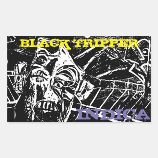 BLACK TRIPPER INDICA RECTANGULAR STICKER