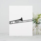 black trombone instrument icon (Standing Front)