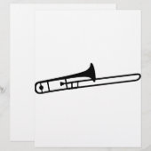 black trombone instrument icon (Front/Back)