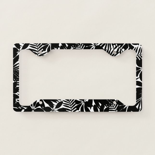 Black tropical license plate frame (Front)
