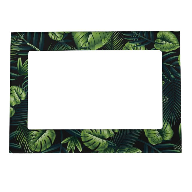 Black Tropical Pattern Magnetic Frame (Front)