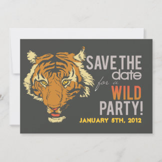 Black Tropical Themed Party Invite