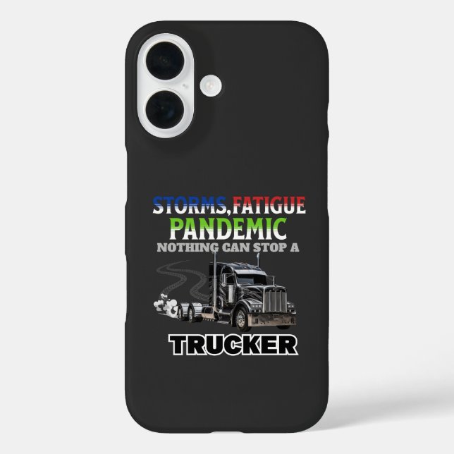 Black Truck Speed Road Strength Unstoppable Driver Case-Mate iPhone Case (Back)