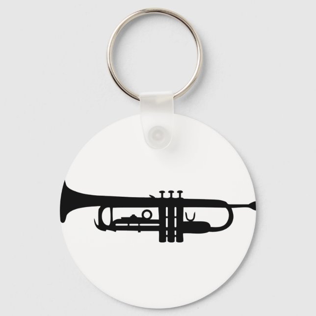 black trumpet icon keychain (Front)