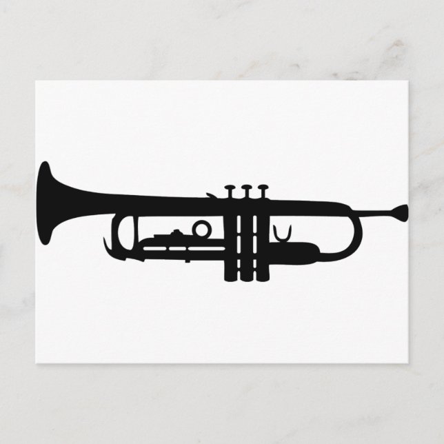 black trumpet icon postcard (Front)