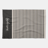 Black Turkish Stripes Monogram | Farmhouse Towel (Horizontal)