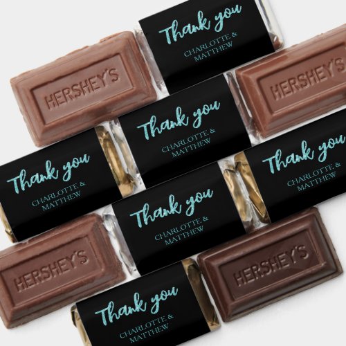 Black  Turquoise Wedding Hersheys Miniatures