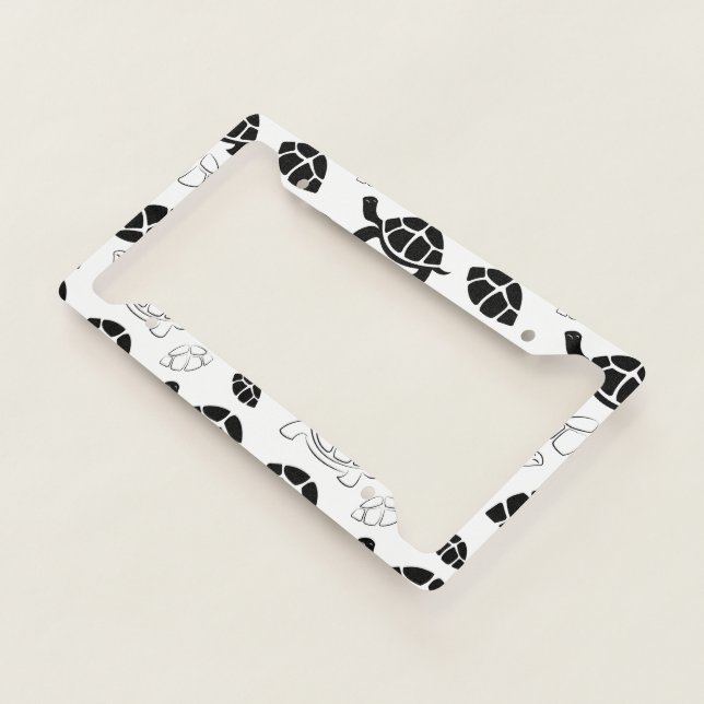 Black Turtle License Plate Frame (3/4)