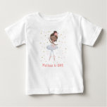 Black Tutu Ballerina First Or Any Birthday Girl Baby T-shirt at Zazzle