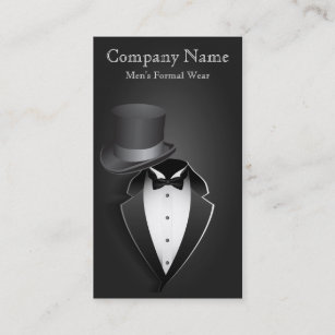 Black Tux Men's Formal Wear Business Card