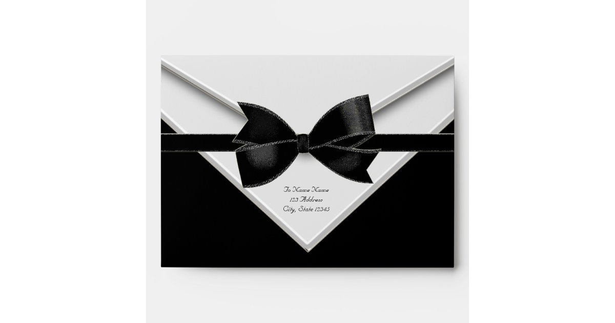Black Tuxedo Black Tie Black Envelopes