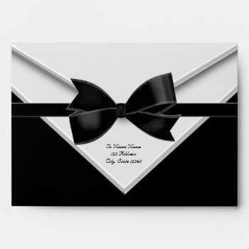Black Tuxedo Black Tie Black Envelopes by decembermorning at Zazzle