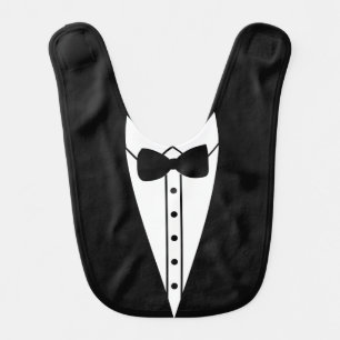 Black tuxedo Bow Tie Baby Bib