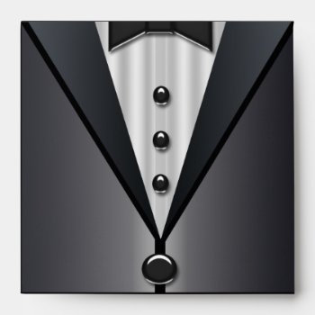 Black Tuxedo Bow Tie Elegant Envelopes by decembermorning at Zazzle