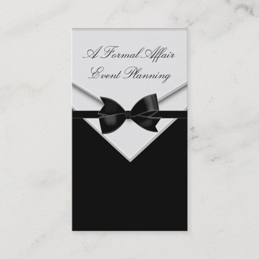 Customizable Black Tuxedo Business Cards