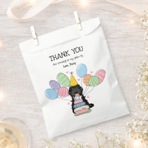 Black Tuxedo Cockapoo Cavapoo Birthday Party  Favor Bag