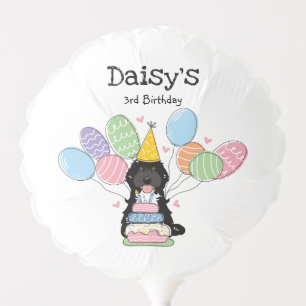 Black Tuxedo Cockapoo Cavapoo Dog Birthday Party Balloon