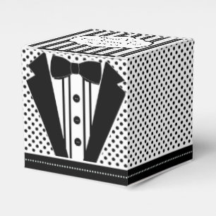 Black Tuxedo- Little Square Favor Boxes