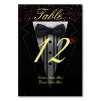 Black Tuxedo Table Number