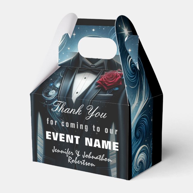 Black Tuxedo Thank You | Gift Box (Front Side)