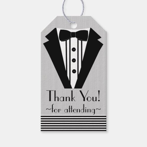Black Tuxedo Thank You_ Gift Tags