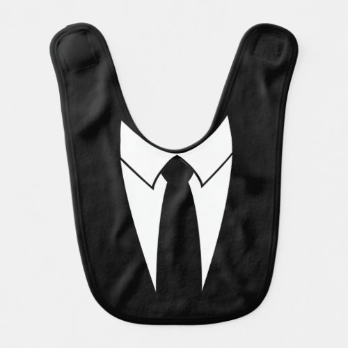 Black  tuxedo Tie Baby Bib