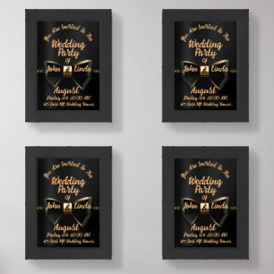 Black Tuxedo Wedding Poster Wall Art Sets