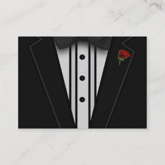 Black Tuxedo with Bow Tie Business Card