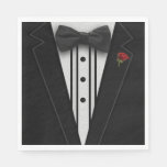 Black Tuxedo With Bow Tie Paper Napkins at Zazzle