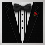 Black Tuxedo With Bow Tie Poster at Zazzle