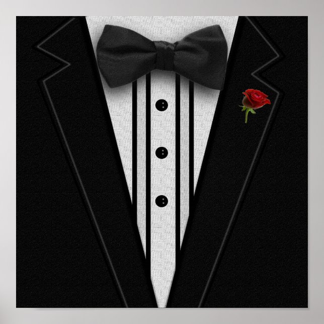 Black Tuxedo with Bow Tie Poster (Front)