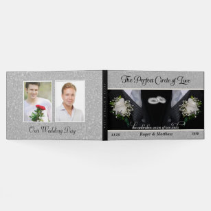 Black Tuxes Gay Wedding Two Grooms Two Photos Guest Book